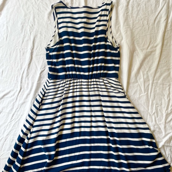 Navy and White Striped Summer Dress - Picture 2 of 2